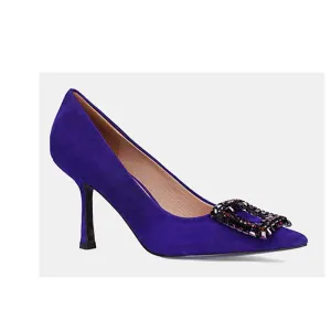 Bibi Lou Azul Suede Heels
