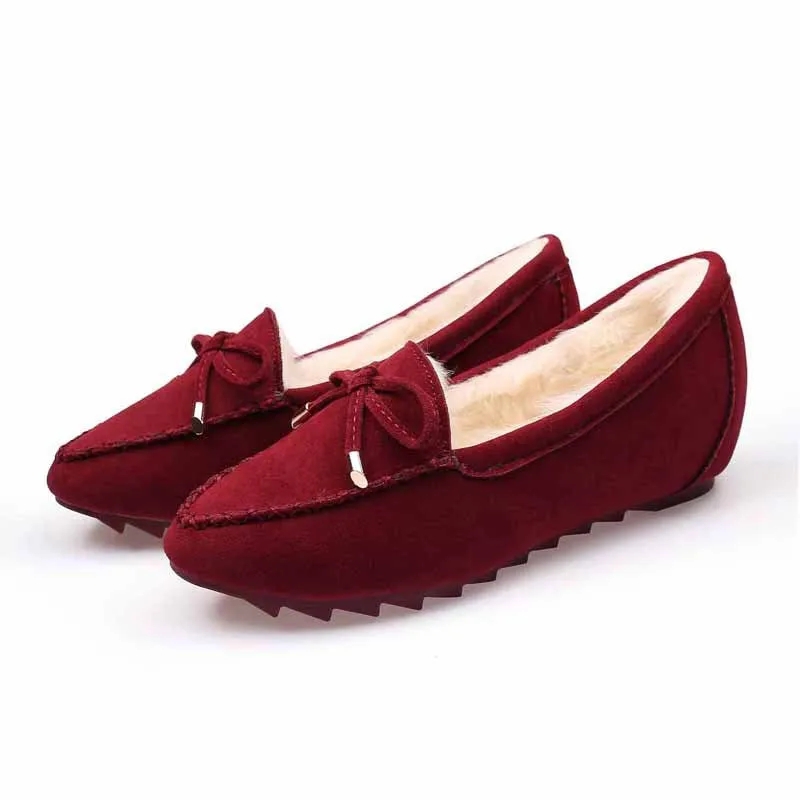 Bow And Velvet Bean Shoes