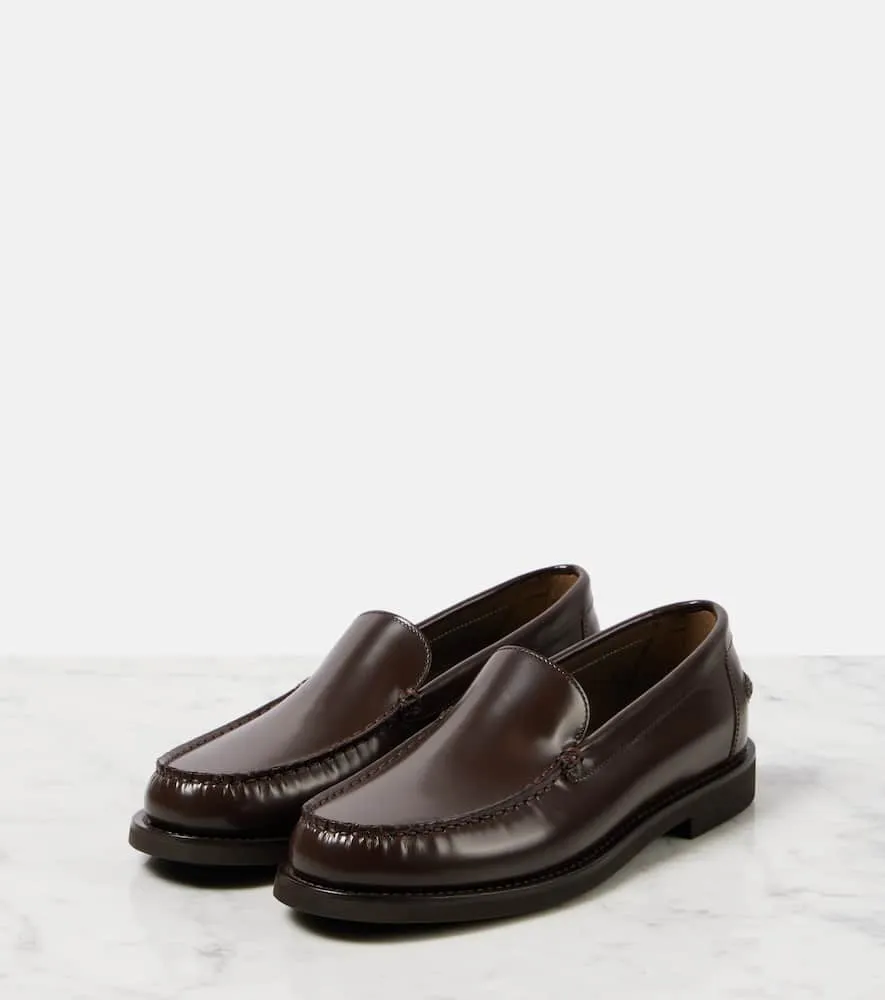Brunello Cucinelli Monili polished leather loafers