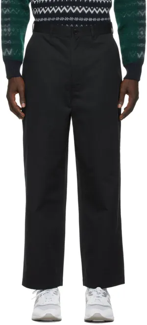 Comme des GarÃ§ons Homme Black Weather Trousers