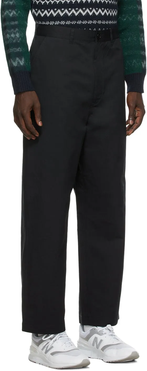 Comme des GarÃ§ons Homme Black Weather Trousers