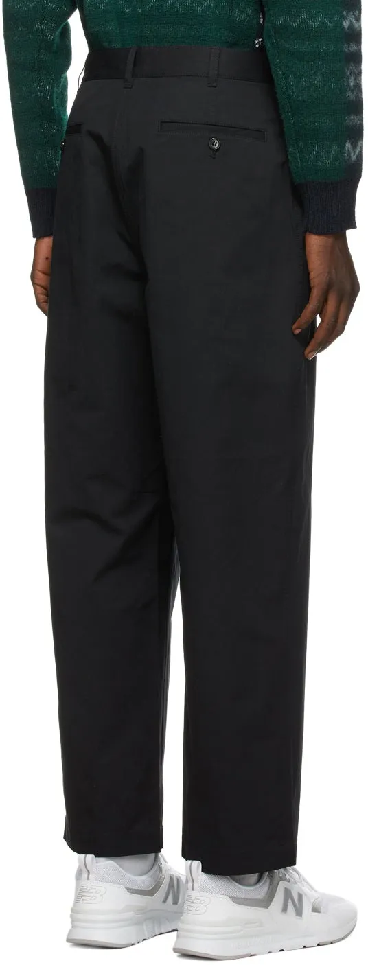 Comme des GarÃ§ons Homme Black Weather Trousers