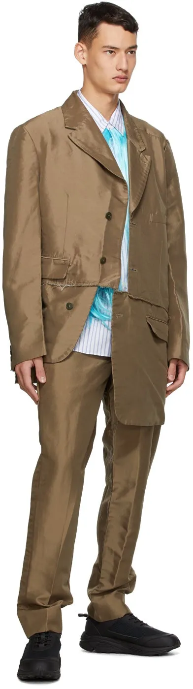 Comme des GarÃ§ons Homme Plus Beige Twill Trousers