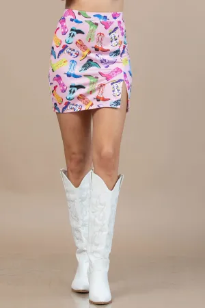 Cowboy All Over Western Skirt