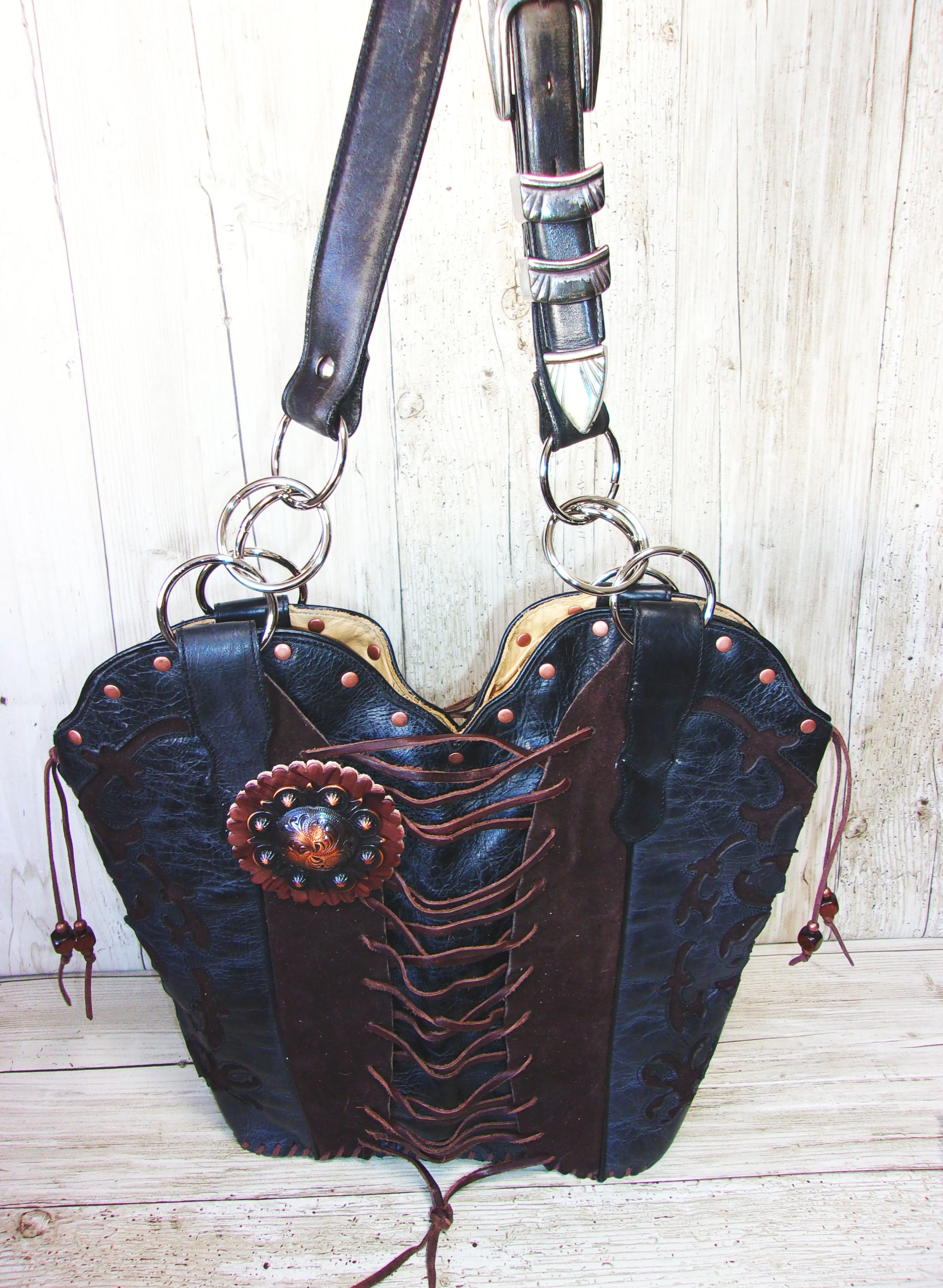 Double Cowboy Boot Purse DB326