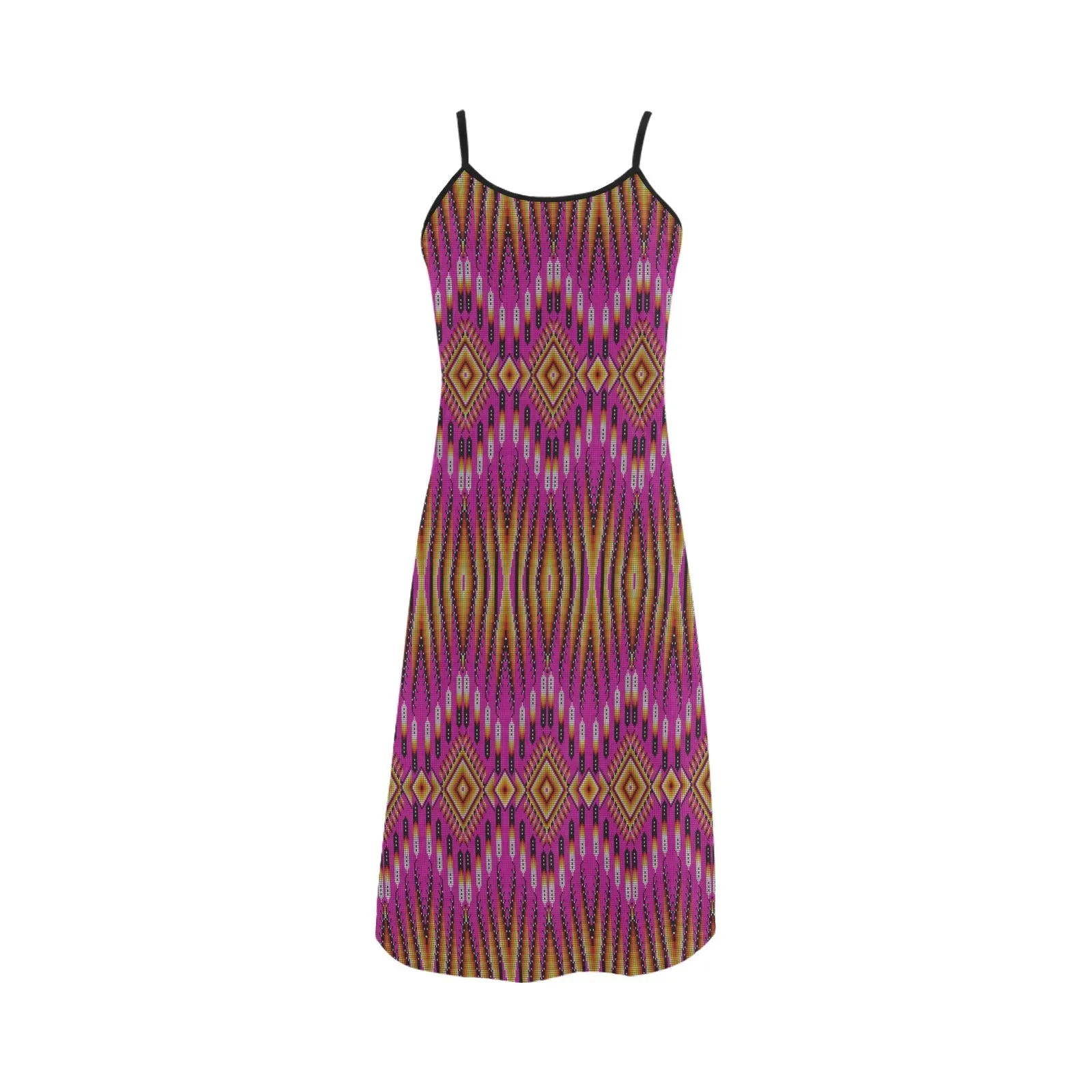 Fire Feather Pink Alcestis Slip Dress