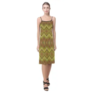 Fire Feather Yellow Alcestis Slip Dress