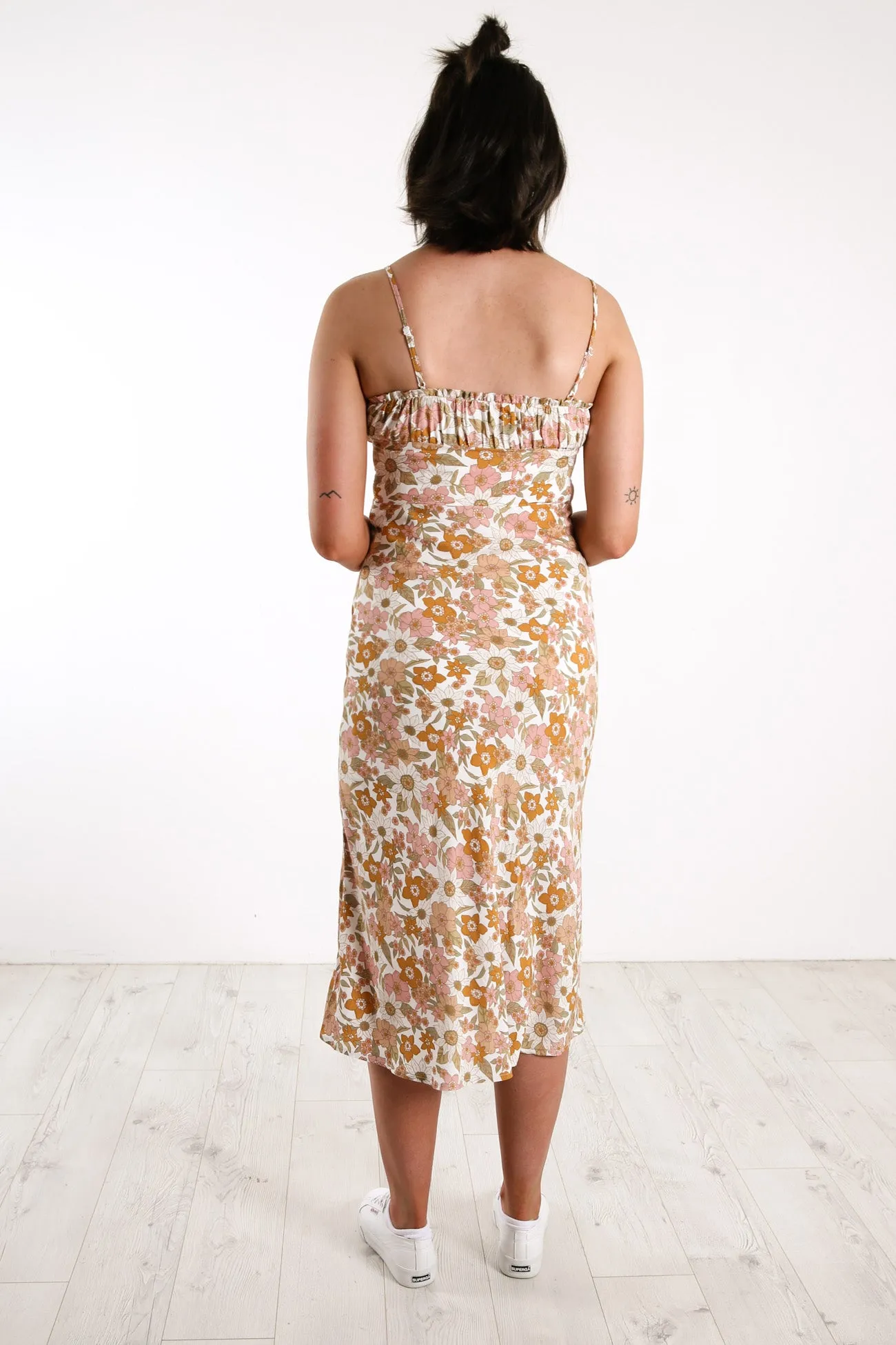 Floral Fantasy Midi Dress Floral Print
