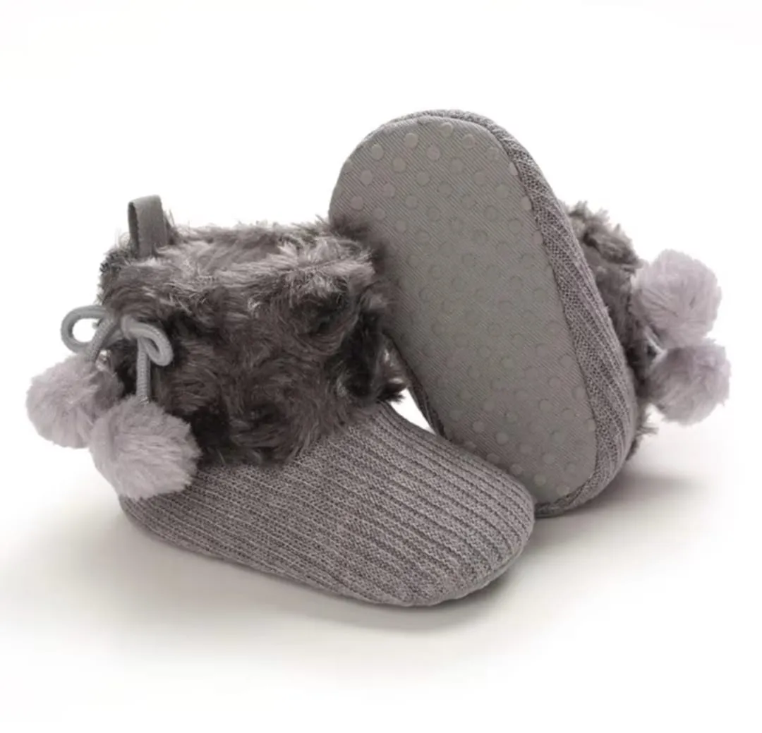 Gray Cute Comfortable Baby Warm Shoes SH7152B