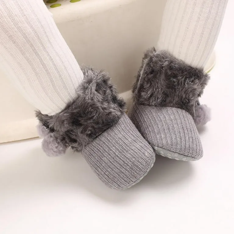 Gray Cute Comfortable Baby Warm Shoes SH7152B