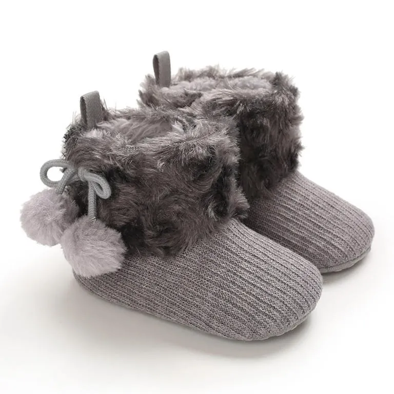Gray Cute Comfortable Baby Warm Shoes SH7152B