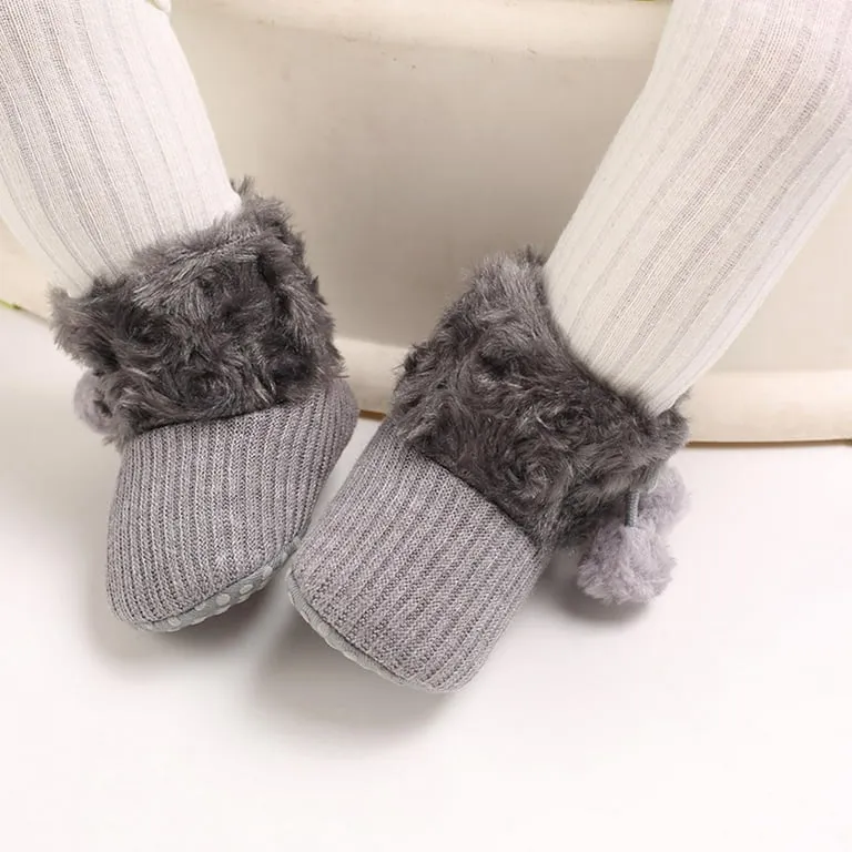 Gray Cute Comfortable Baby Warm Shoes SH7152B