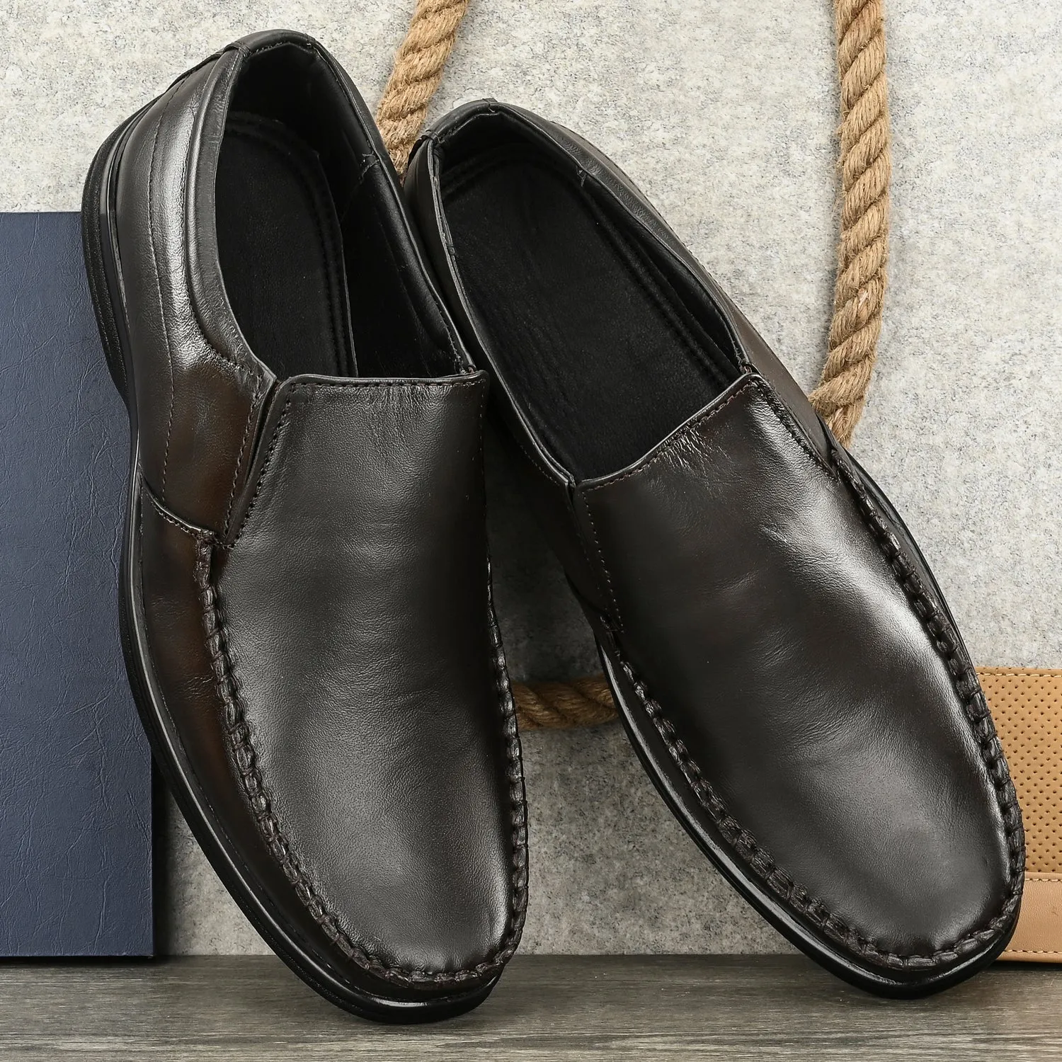 Hank Genuine Leather Comfortable Slip On Formal Shoes