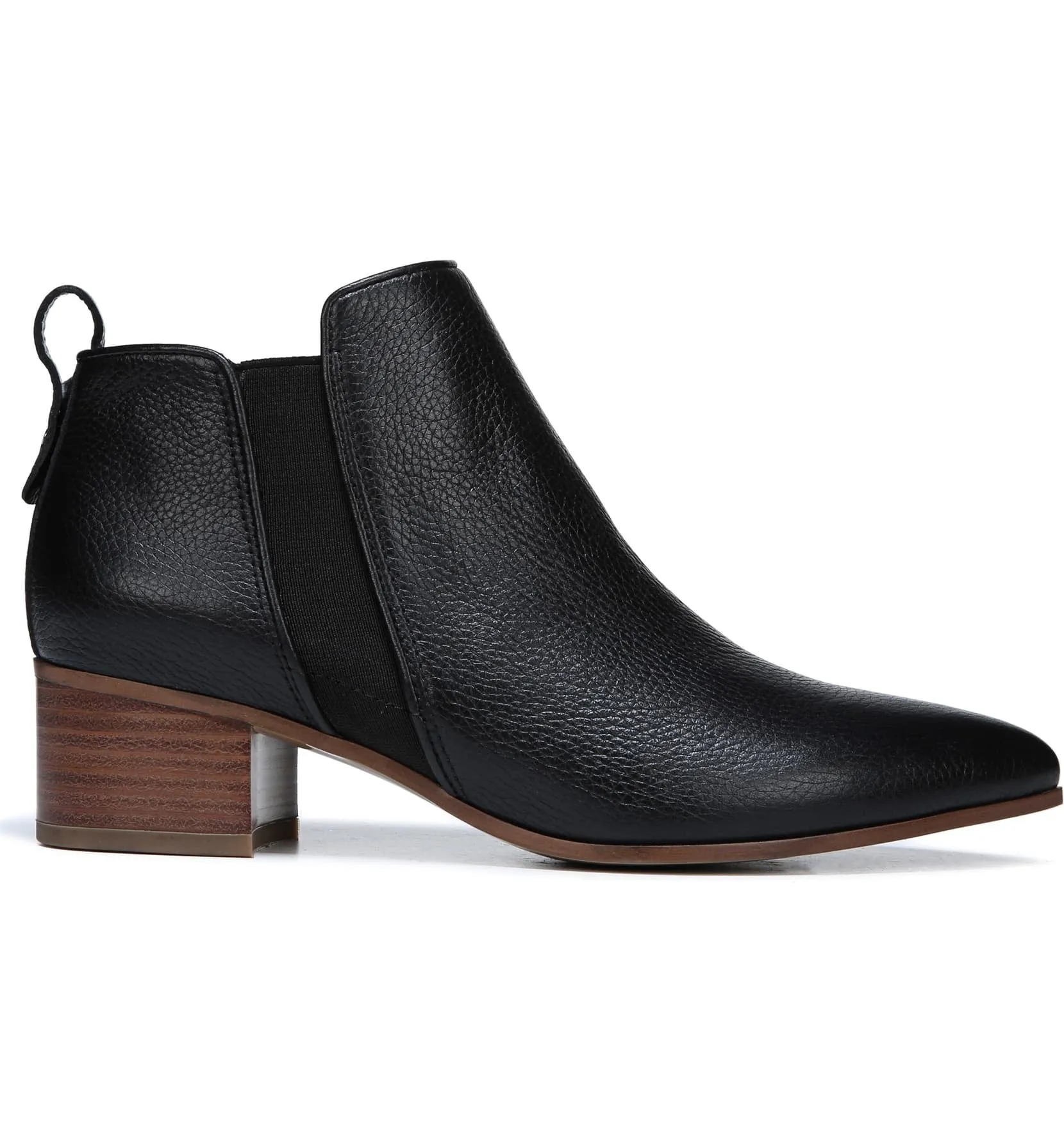 Jollie Black Leather Franco Sarto Ankle Boot