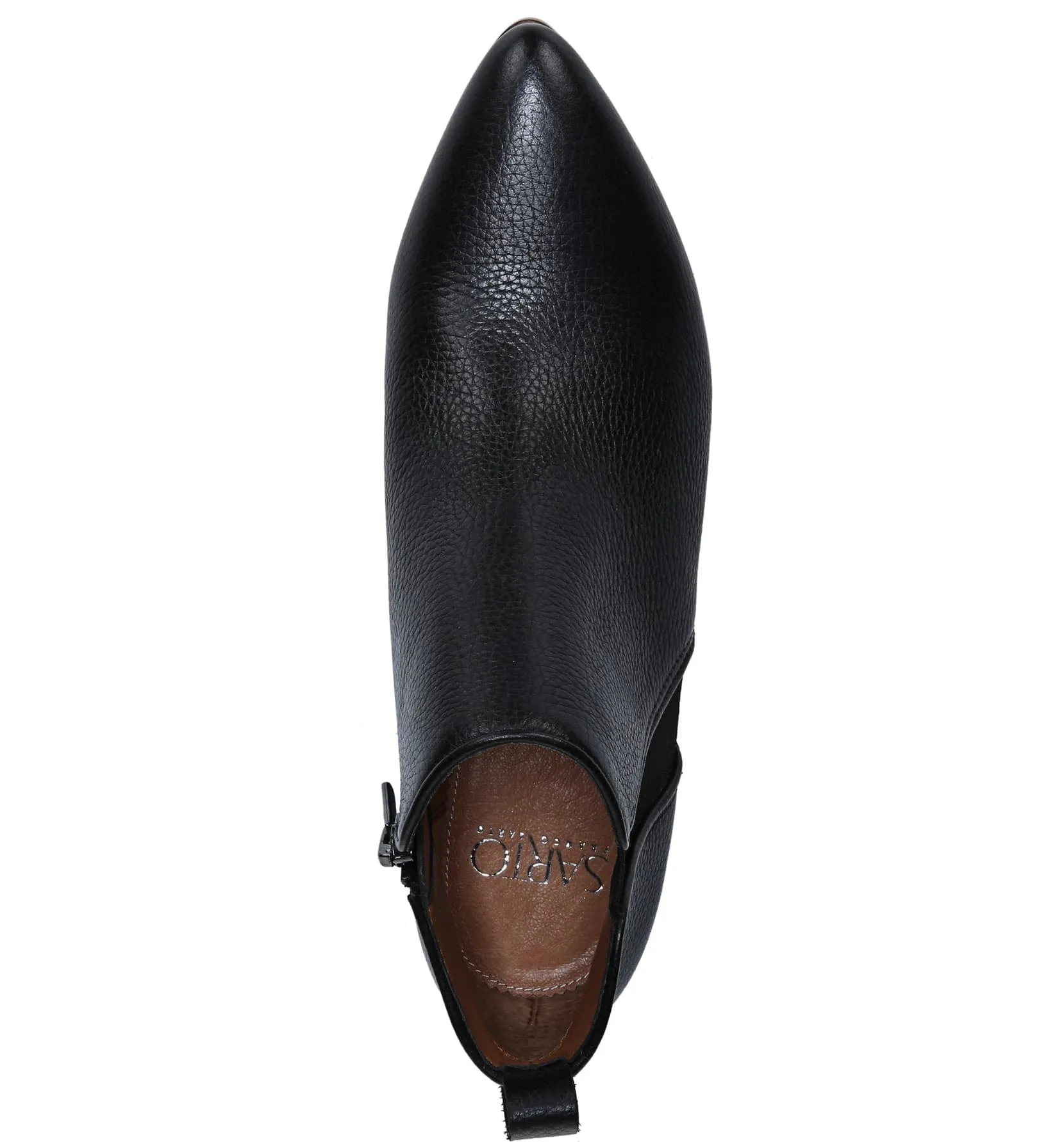 Jollie Black Leather Franco Sarto Ankle Boot