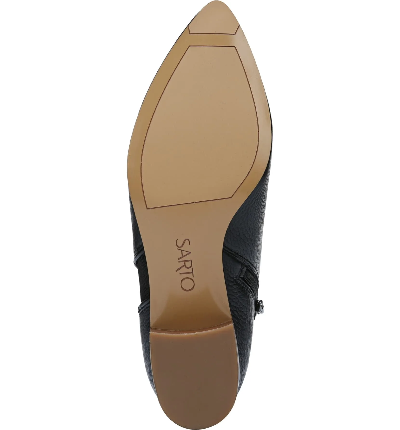 Jollie Black Leather Franco Sarto Ankle Boot