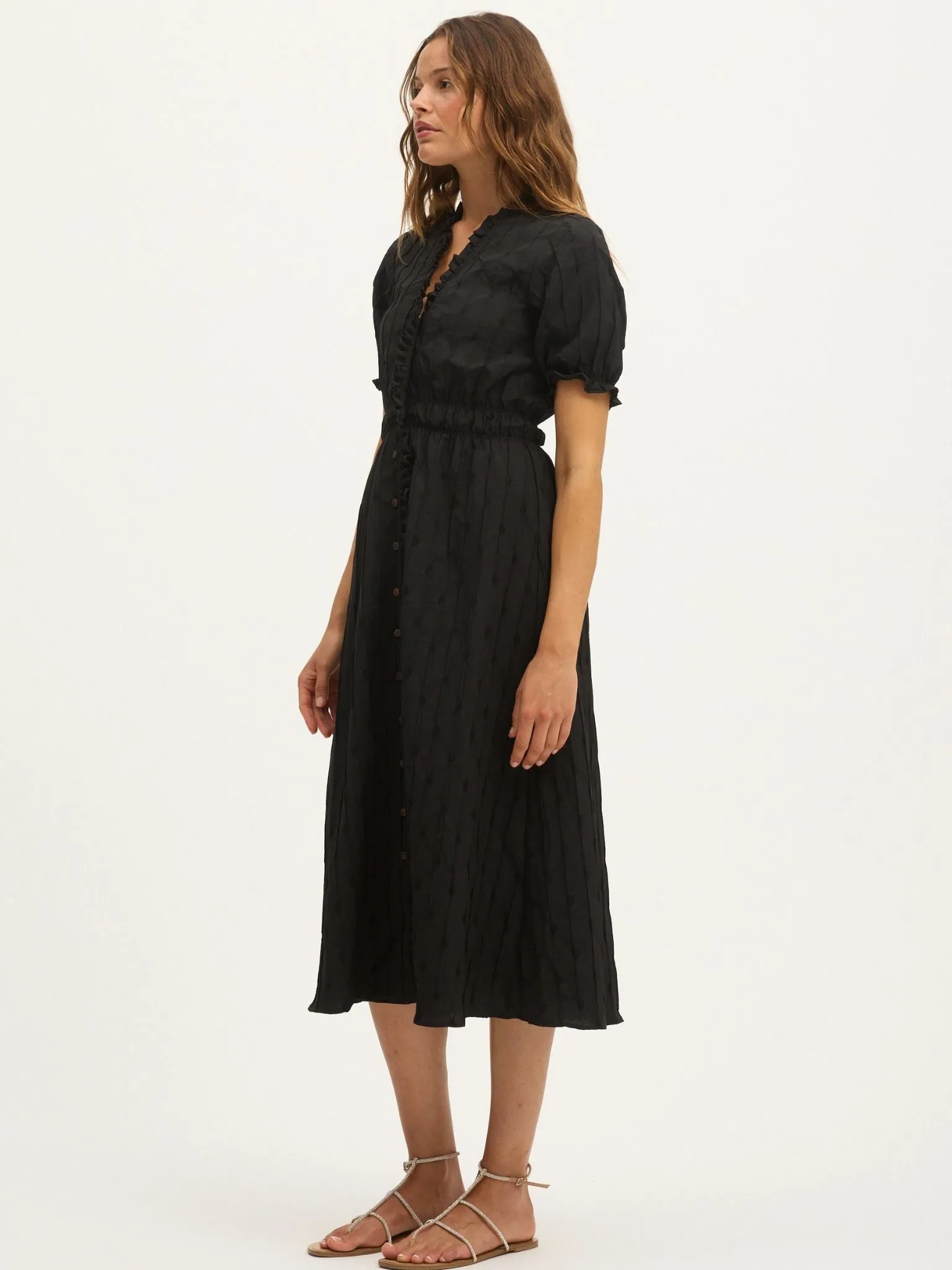 Karen Midi Dress in Black