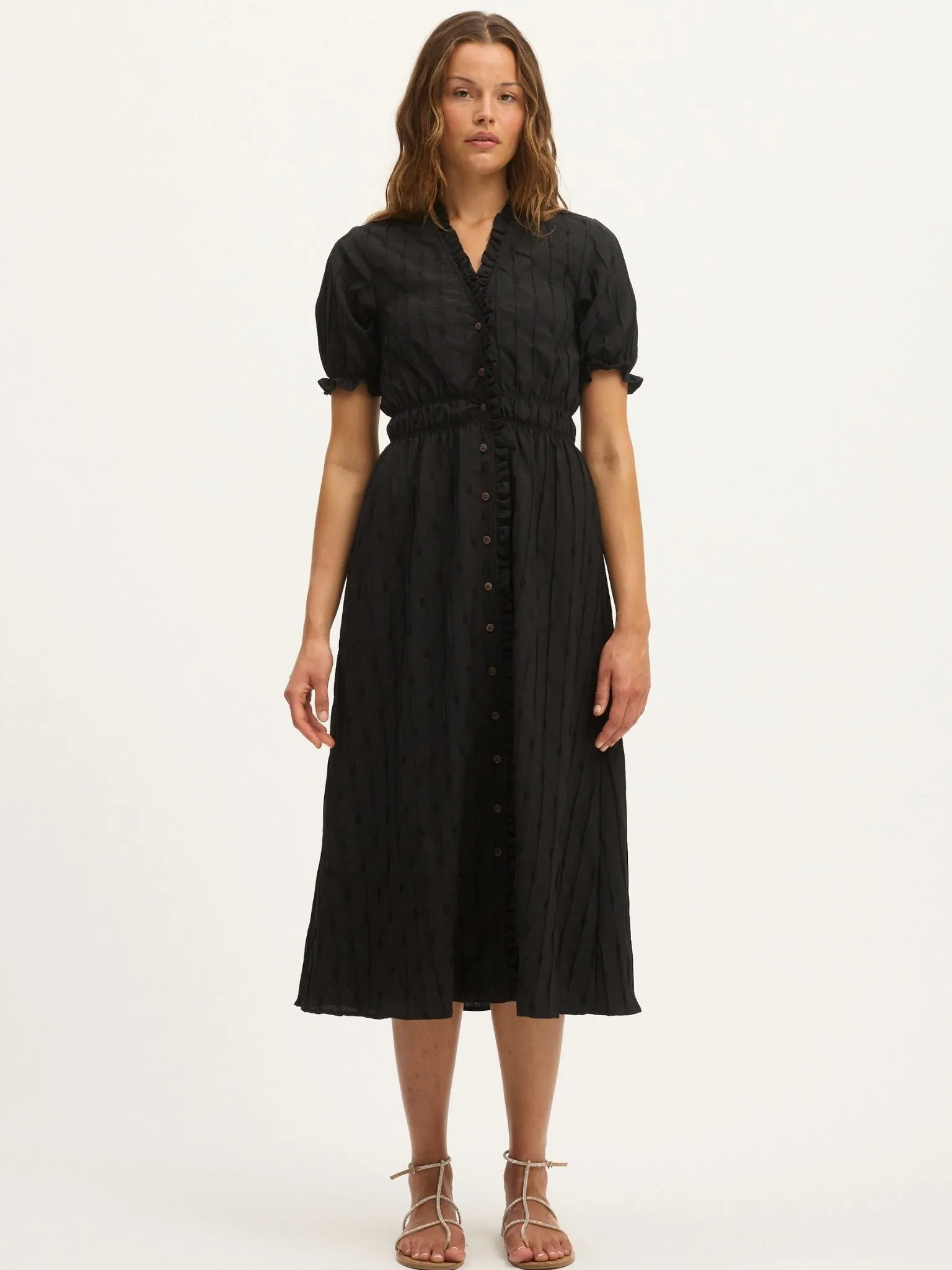 Karen Midi Dress in Black