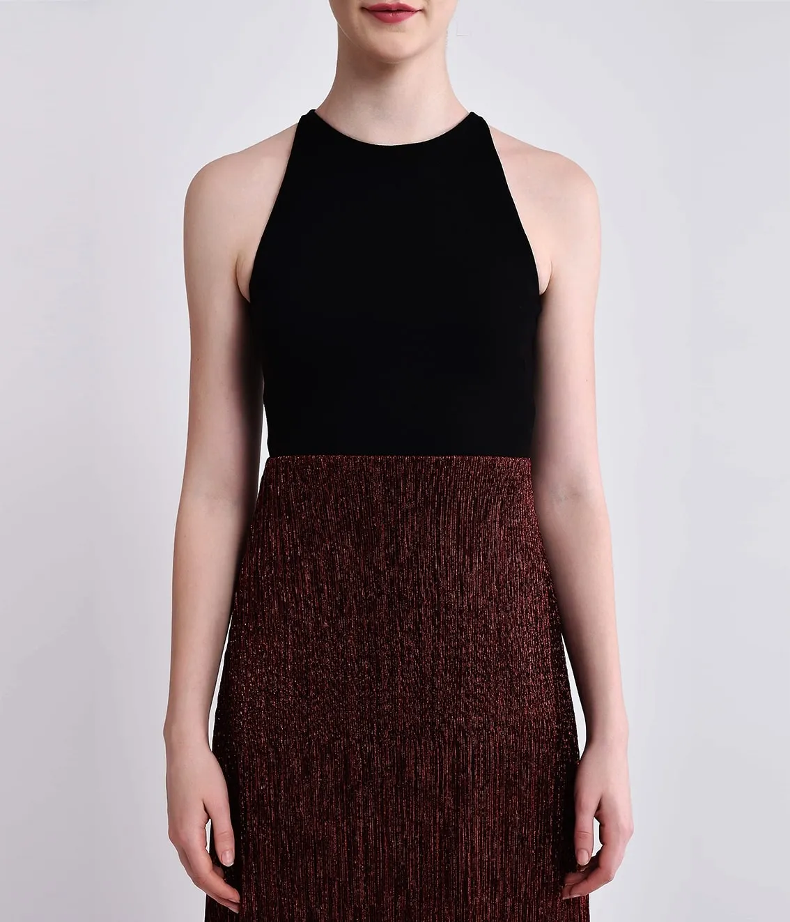 Magical Mystery Metallic Red Mini Dress
