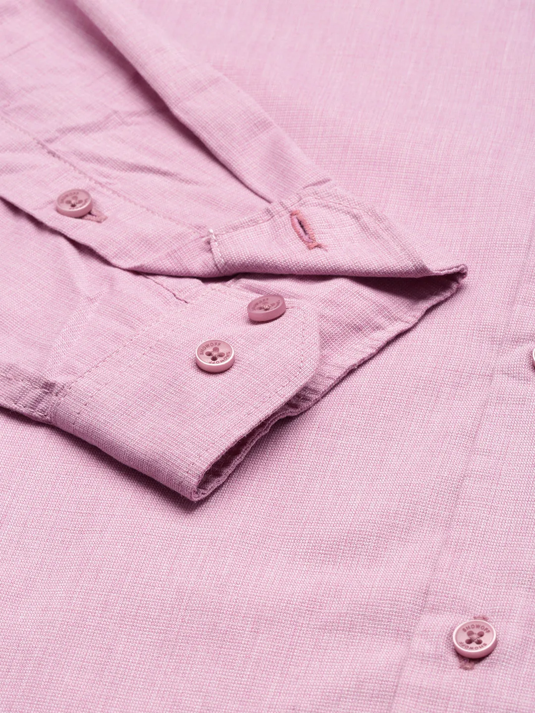 Men Mauve Classic Casual Cotton Shirt