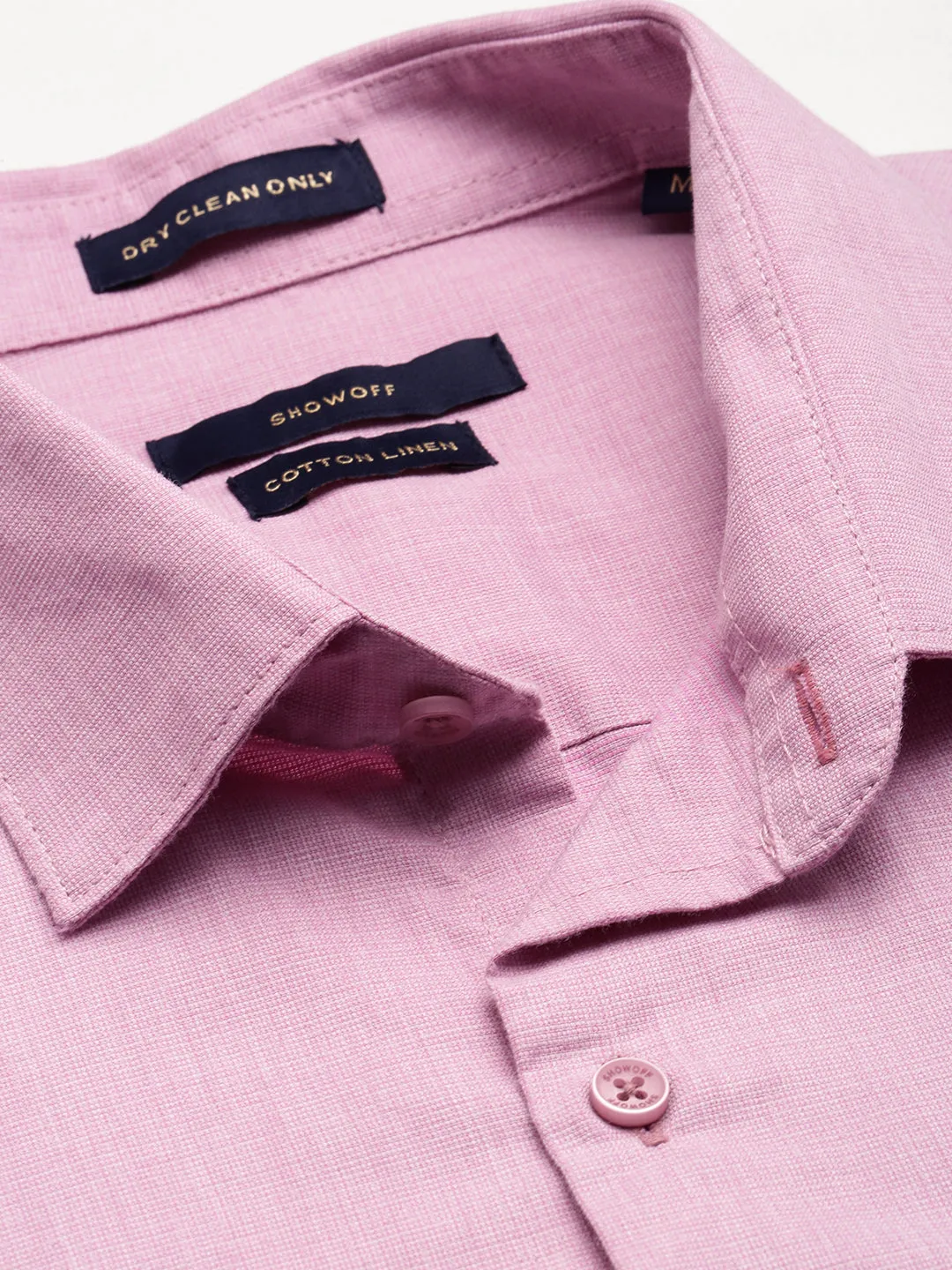 Men Mauve Classic Casual Cotton Shirt