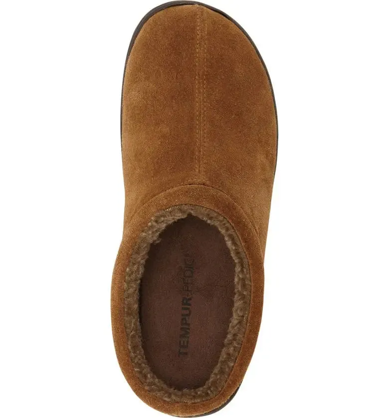 Men’s Tempur-Pedic Arlow Slipper – Suede & Plush Comfort