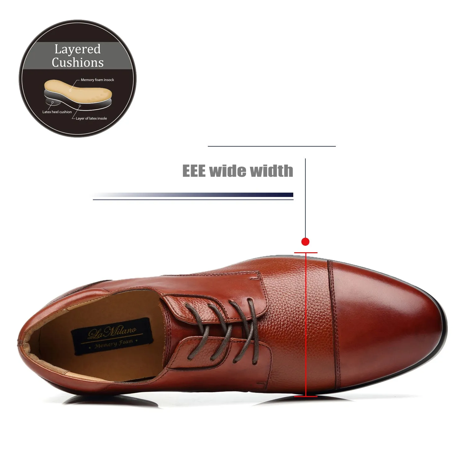 Men's Wide Width Dress Shoes Wide-1-Tobacco