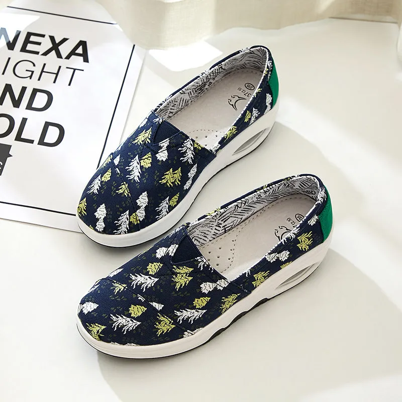 Nanccy Platform Canvas Comfortable Casual Shoes