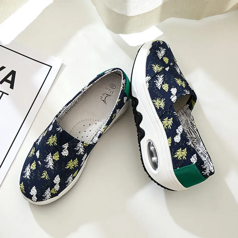 Nanccy Platform Canvas Comfortable Casual Shoes