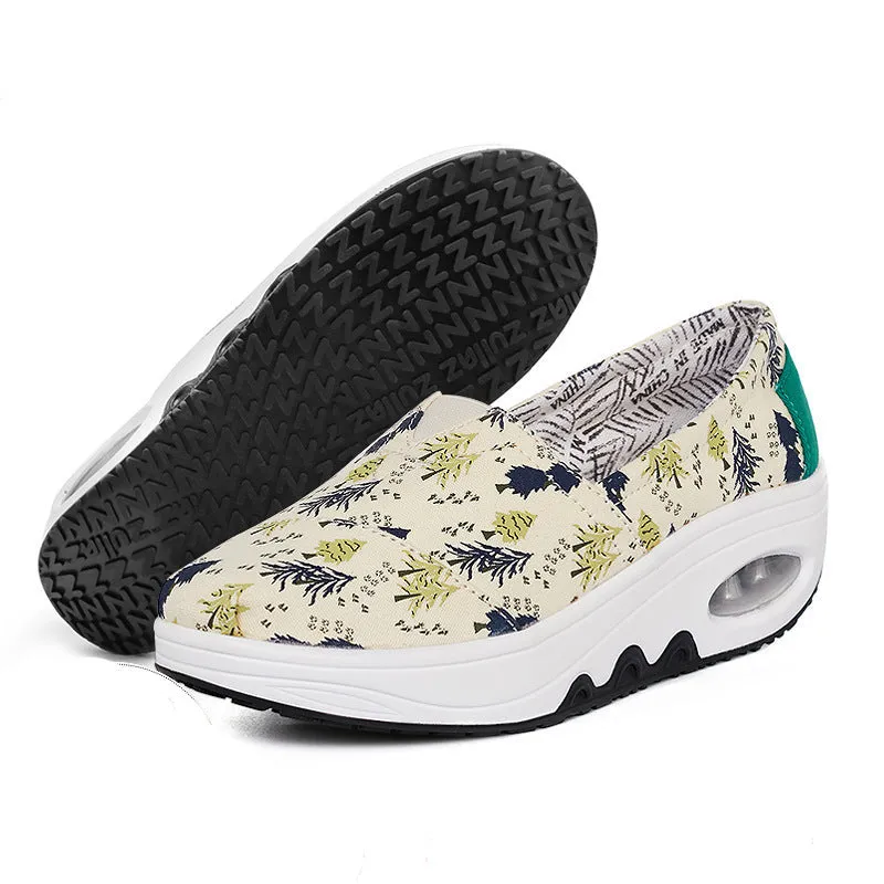 Nanccy Platform Canvas Comfortable Casual Shoes