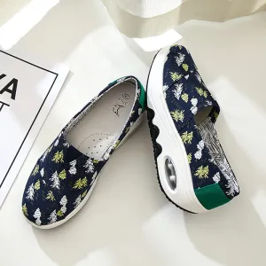 Nanccy Platform Canvas Comfortable Casual Shoes