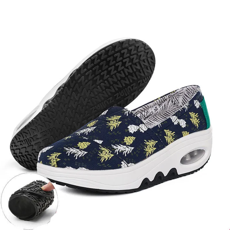 Nanccy Platform Canvas Comfortable Casual Shoes
