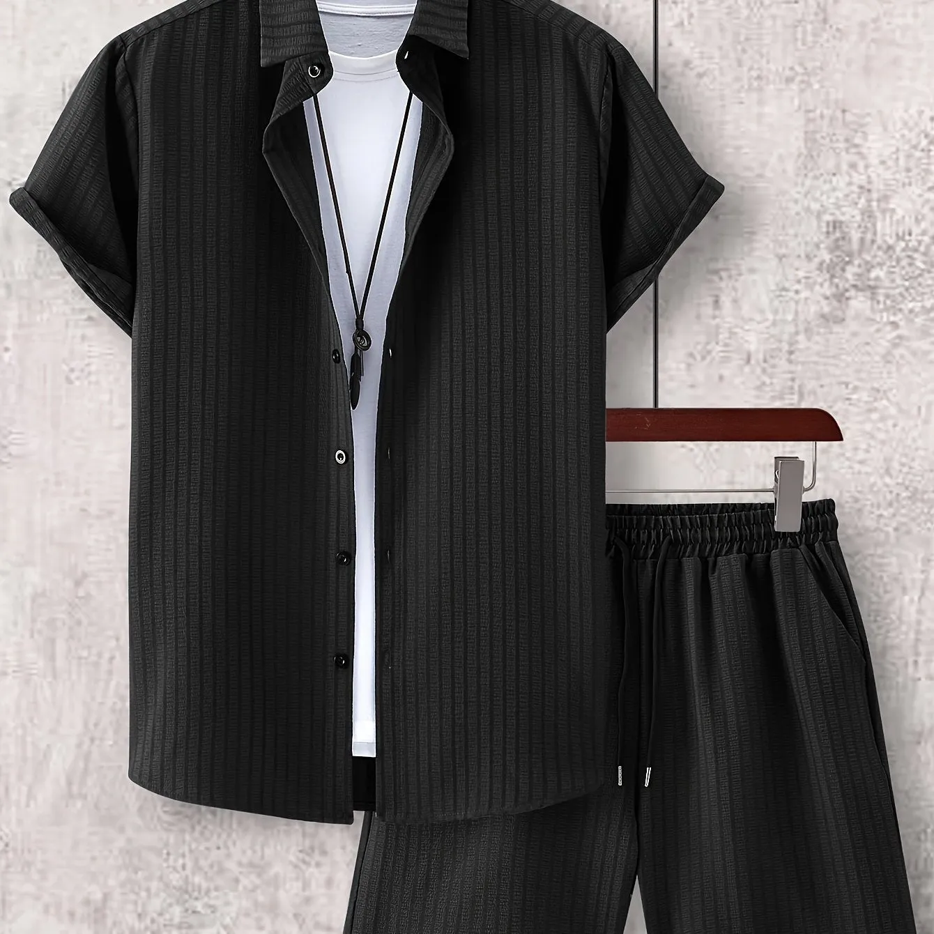 NOLEN | Striped Shirt with Matching Shorts