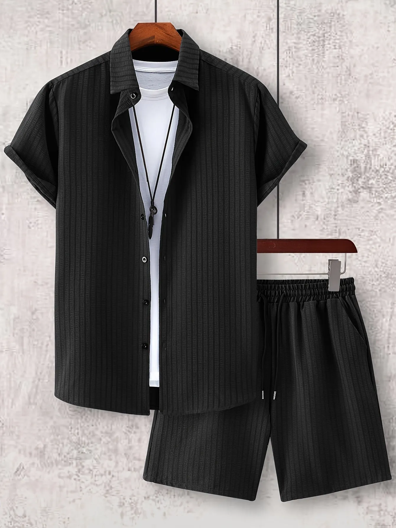 NOLEN | Striped Shirt with Matching Shorts