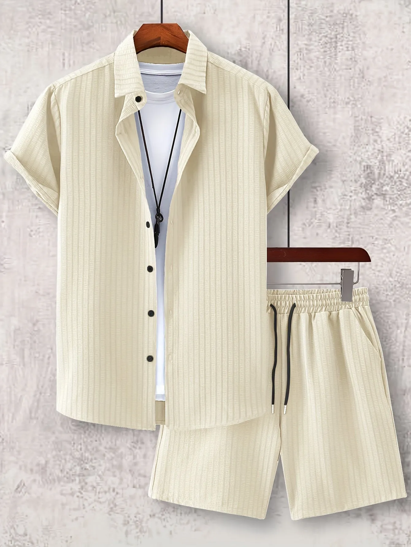 NOLEN | Striped Shirt with Matching Shorts