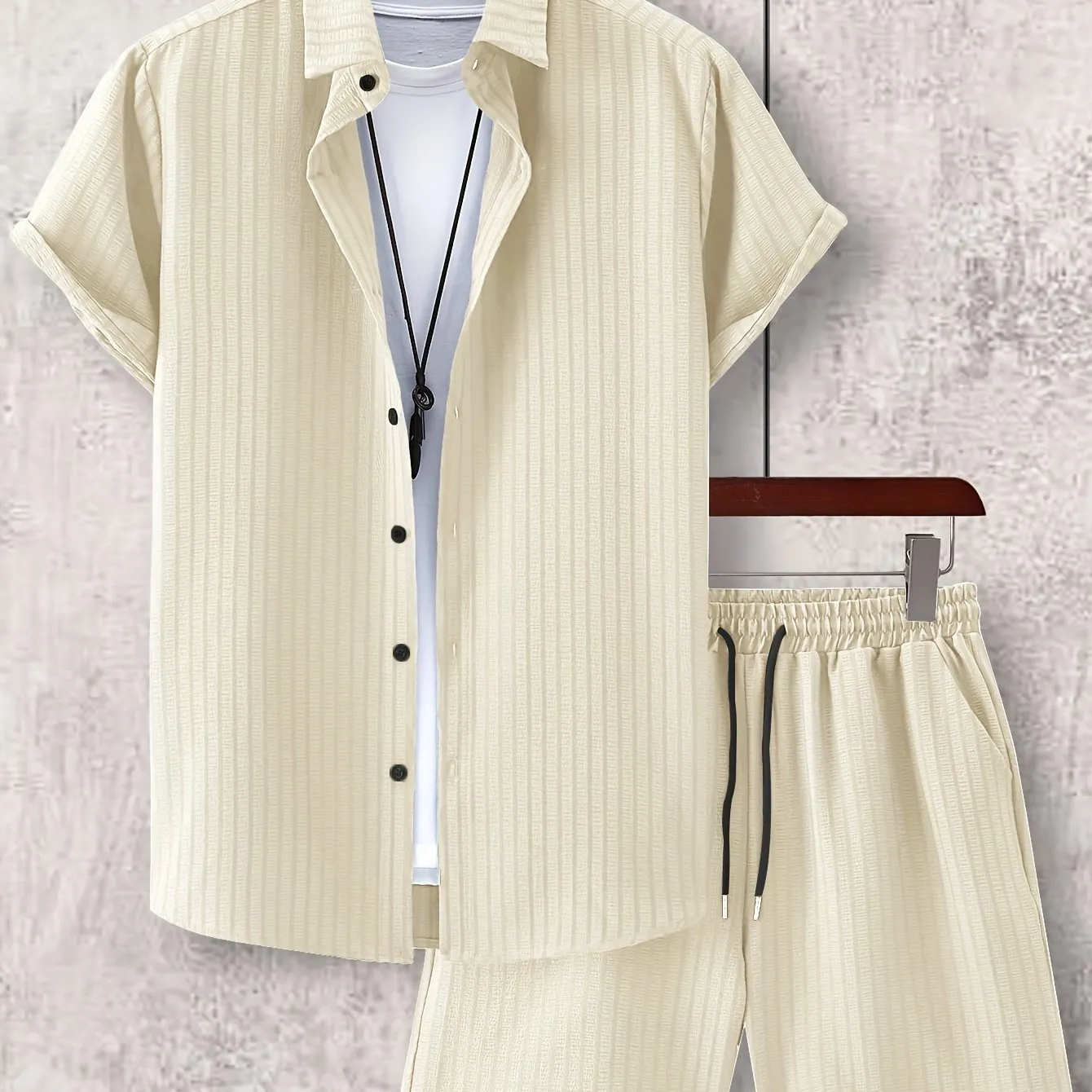 NOLEN | Striped Shirt with Matching Shorts