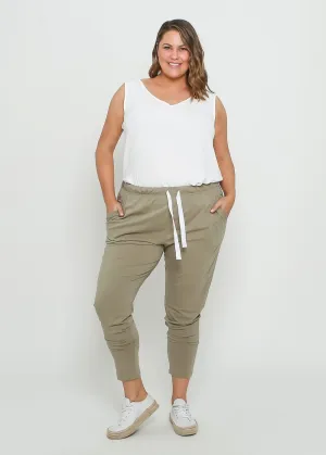 Plus Size || Lainie Lounge Pant - Khaki