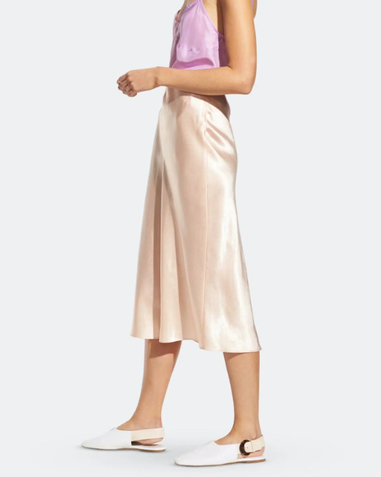 "Satin Slip" Midi Skirt