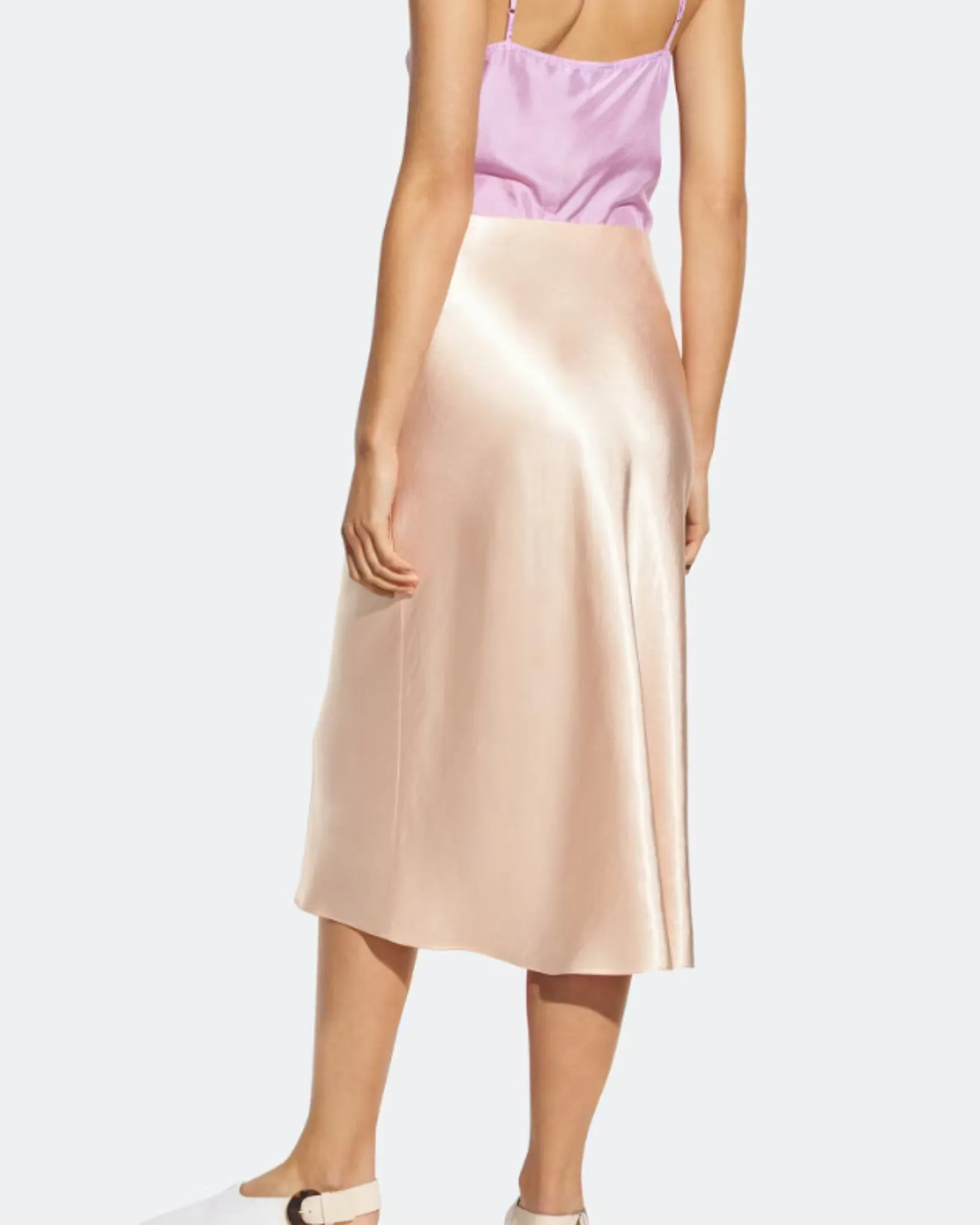 "Satin Slip" Midi Skirt