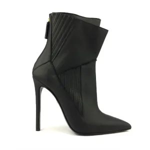Rear Zipper High Heel Ankle Boot