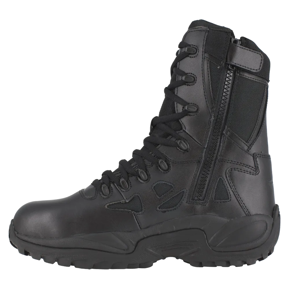 Reebok RB874 Women's Rapid Response Composite Toe Athletic Side Zipper Tactical Boots - Black