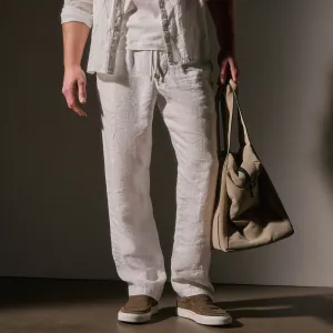 Relaxed Linen Pant - White