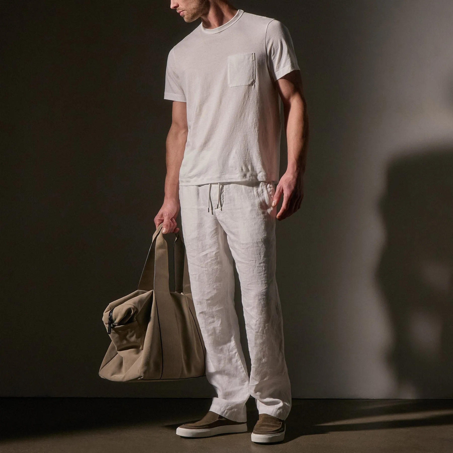 Relaxed Linen Pant - White