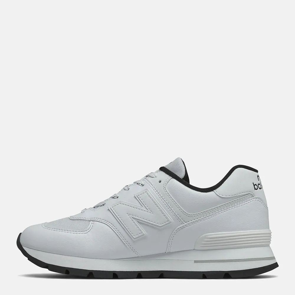 Scarpe Uomo NEW BALANCE Sneakers 574 Rugged in Suede e Mesh colore White