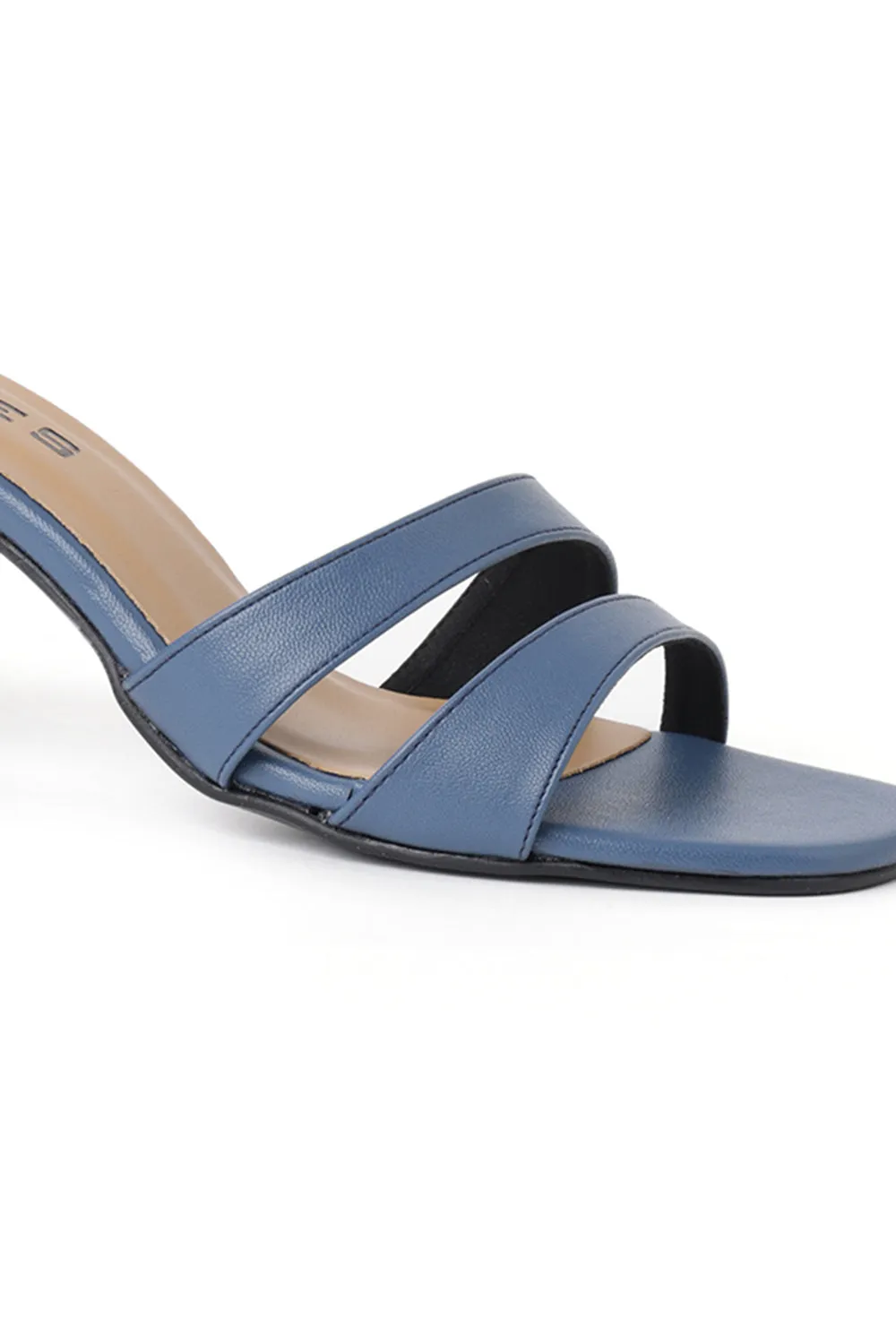 SOLES Asymmetrical Strap Block Heels