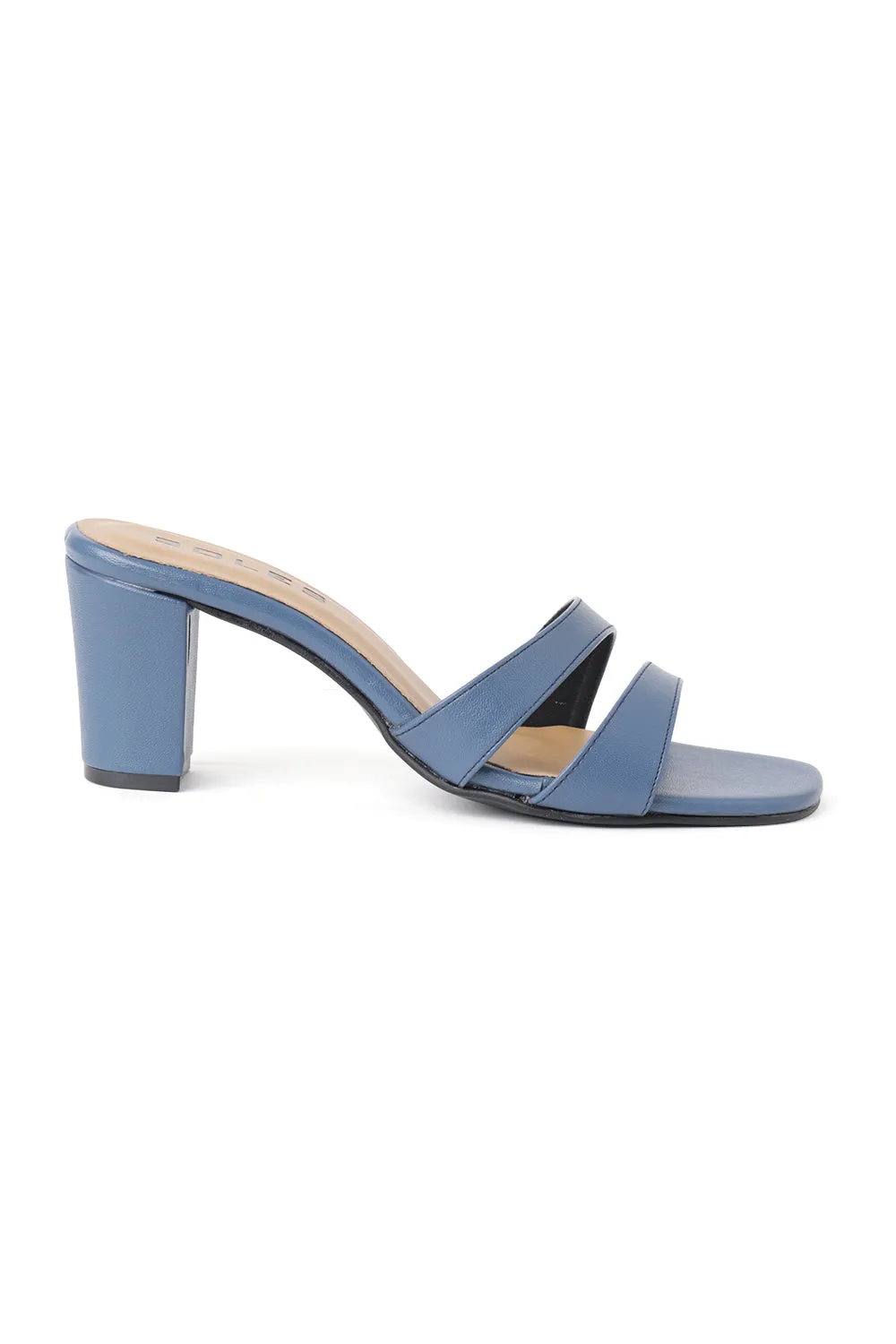 SOLES Asymmetrical Strap Block Heels