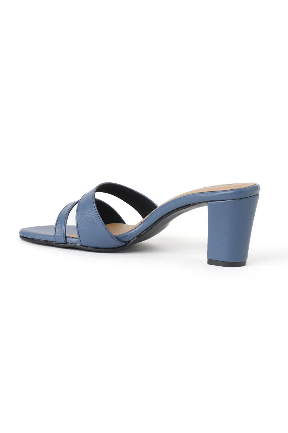 SOLES Asymmetrical Strap Block Heels