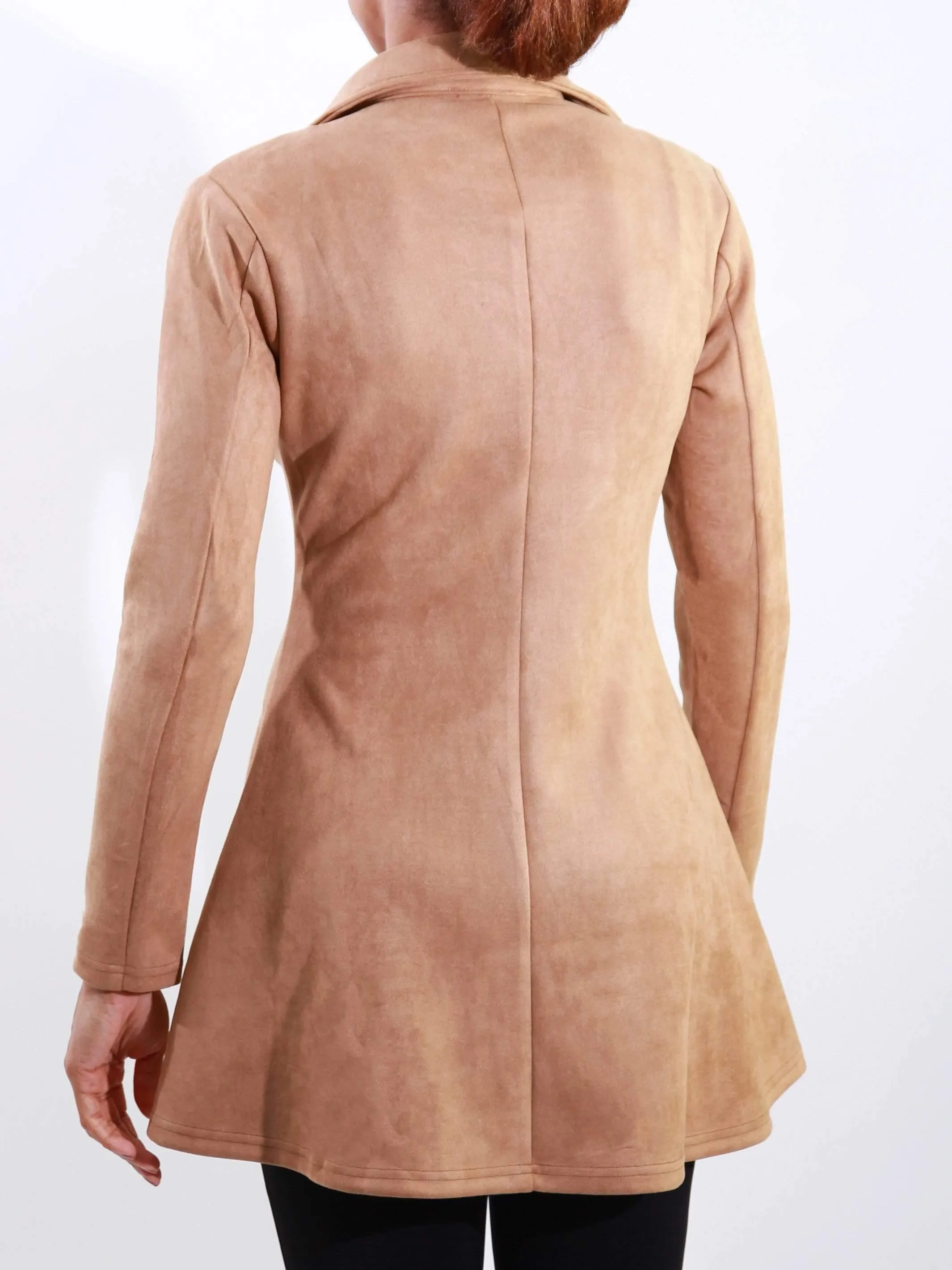 Spice Suede | Double-Breasted Blazer