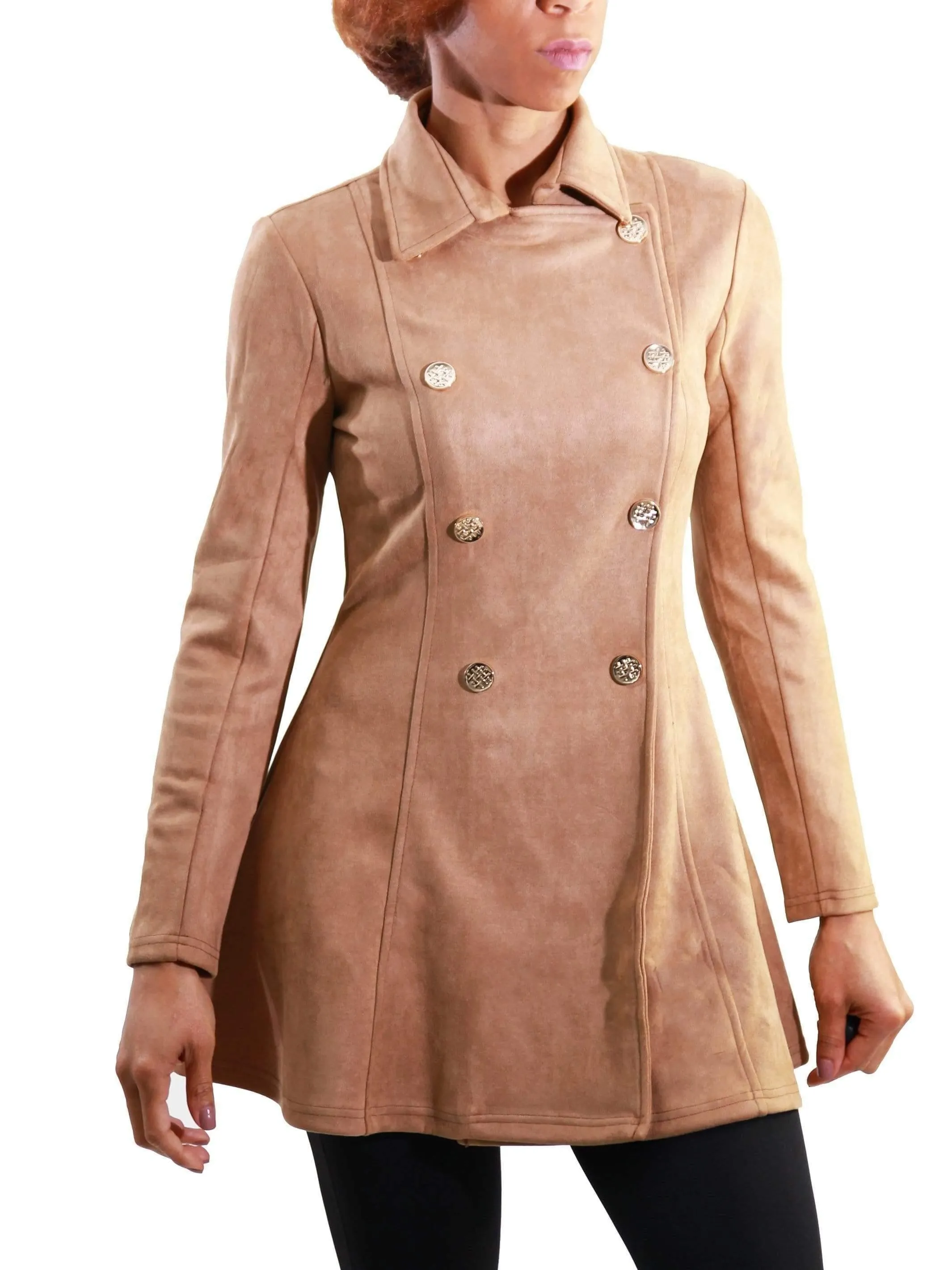 Spice Suede | Double-Breasted Blazer