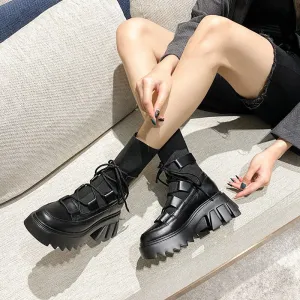 Starlight Sculpture - Chic Strap Booties by The Nevermore